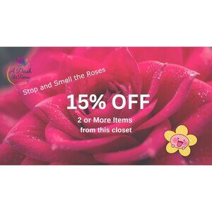 15% off 2 or more items from this closet !